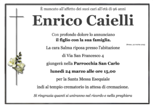 necrologio-Enrico Caielli